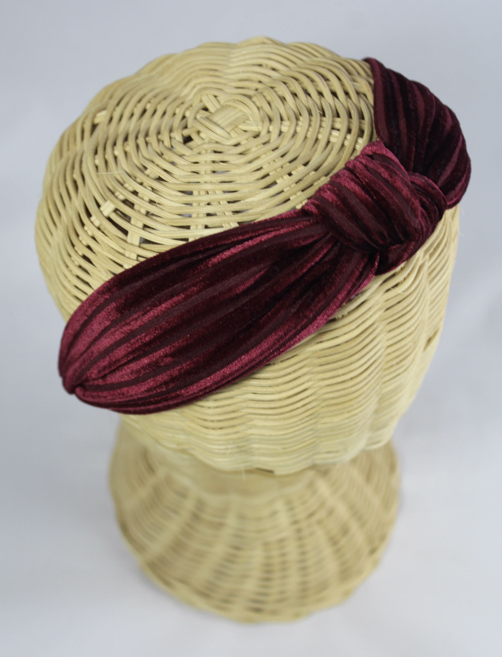 Diadema terciopelo granate